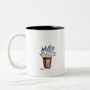 Lavender pot Två-Tonad mugg