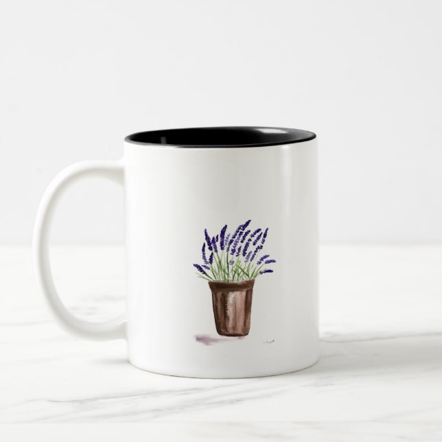 Lavender pot Två-Tonad mugg (Vänster)