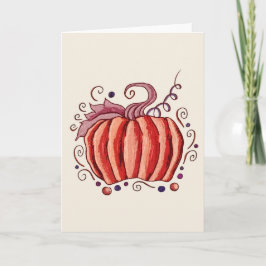 Lavender Pumpkin-hälsningskort Kort