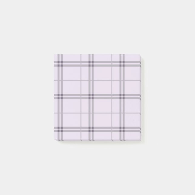 Lavender Purple Plaid Pattern Check Print Tartan Post-it Block (Framsida)