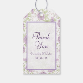 Lavender Purple Rose Wedding Presentetikett