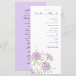 Lavender Purple Rose Wedding Programs Meny