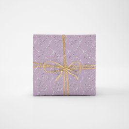 Lavender PurpleSpark Laurel Blommigt Silver Diamon Presentpapper