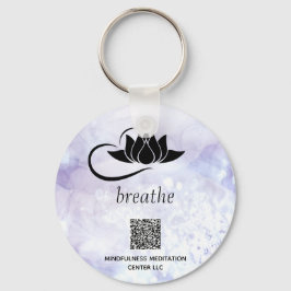 *~* Lavender QR - BREATHE Lotus Branding SWAQ Nyckelring
