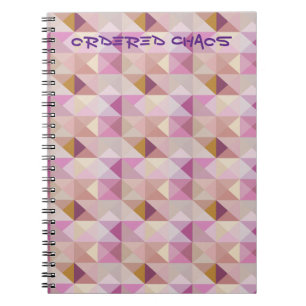 Lavender Quilt Geo Abstrakt beställde Chaos Journa Anteckningsbok