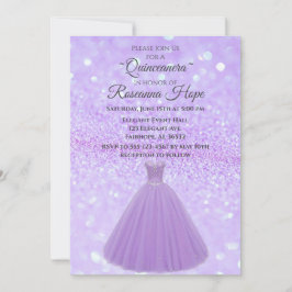 Lavender Quinceanera Inbjudningar
