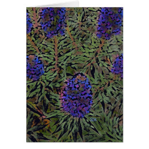 Lavender-rader Hälsningskort