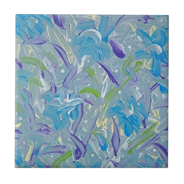 Lavender Rain Ceramic Tile Kakelplatta (Framsidan)
