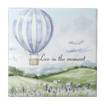 Lavender Rand Balloon Blommigt Möhippa Kakelplatta<br><div class="desc">Lavender Rand Balloon Blommigt Möhippa inspirationcitat</div>