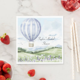 Lavender Rand Balloon Blommigt Möhippa Pappersservett