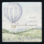 Lavender Rand Balloon Blommigt Möhippa Stenunderlägg<br><div class="desc">Lavender Rand Balloon Blommigt Möhippa inspirationcitat</div>