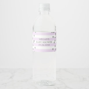 Lavender Rand Silver Confetti babykläder etikett