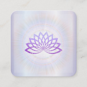 *~* Lavender Rays Reiki Energy Healing Lotus Fyrkantigt Visitkort