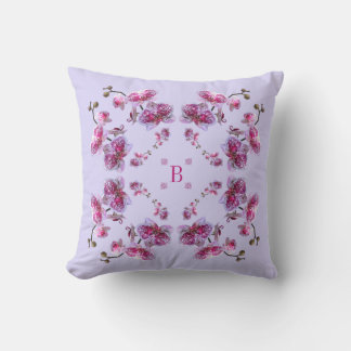 Lavender Red Violet Orchids Square Pillow Kudde