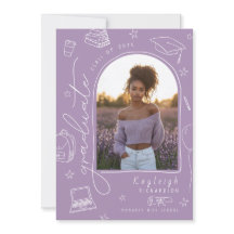 Lavender Retro Photo Studenten meddelande