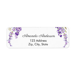 Lavender return address label returadress etikett