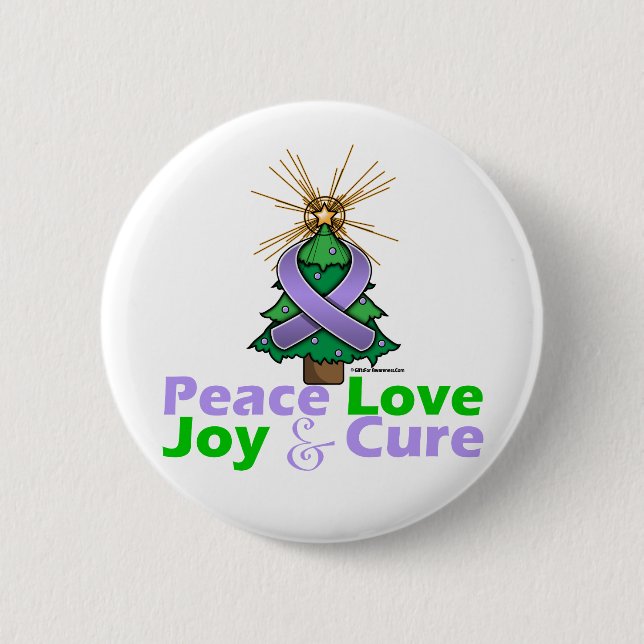 Lavender Ribbon jul Peace Kärlek, Joy & Cure Knapp (Framsida)