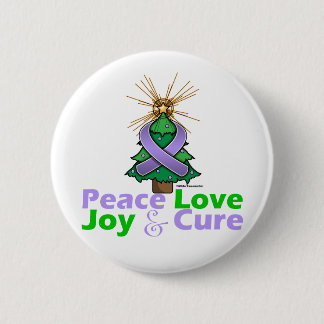 Lavender Ribbon jul Peace Kärlek, Joy & Cure Knapp