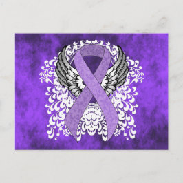 Lavender Ribbon med Vingar Vykort