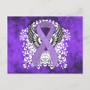 Lavender Ribbon med Vingar Vykort