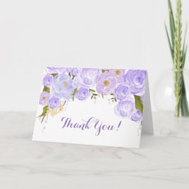 Lavender ro Blommigt Tackkort