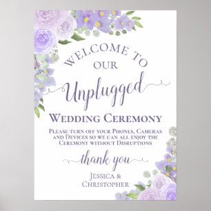 Lavender Ro Chic Unplugged Bröllop Ceremony Poster