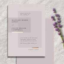 Lavender Ro Guld Neutralt Minimalist Bröllop