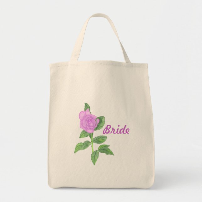 Lavender Ro Painting, Bride Tote bags Tygkasse (Framsidan)