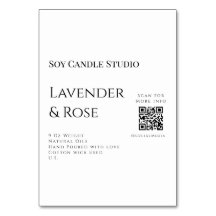 Lavender ro sojaläck, lägg till q r code tex