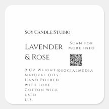 Lavender ro sojaläck, lägg till q r code tex