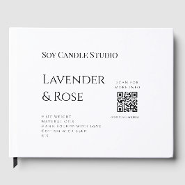 Lavender ro sojaläck, lägg till q r code tex gästböcker