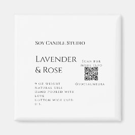 Lavender ro sojaläck, lägg till q r code tex magnet