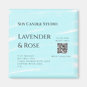 Lavender ro sojaläck, lägg till q r code tex magnet