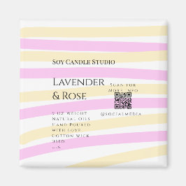 Lavender ro sojaläck, lägg till q r code tex magnet