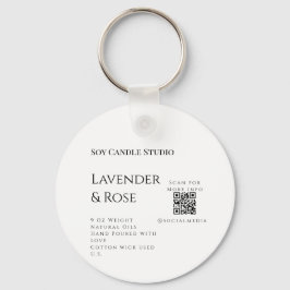 Lavender ro sojaläck, lägg till q r code tex nyckelring