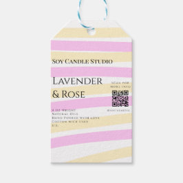 Lavender ro sojaläck, lägg till q r code tex presentetikett