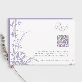 Lavender Romantic Botanical Arch Garden Wedding OSA Kort