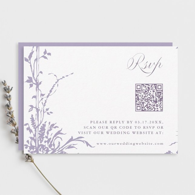 Lavender Romantic Botanical Arch Garden Wedding OSA Kort (Skapare uppladdad)
