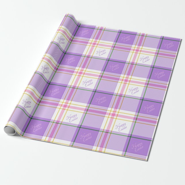 Lavender & Rosa Glad påsk Presentpapper (Utrullad)