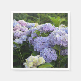 Lavender & Rosa Hortensia Hydrangea Flowers Pappersservett
