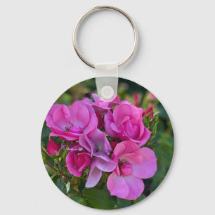 lavender Rosa ros Nyckelring