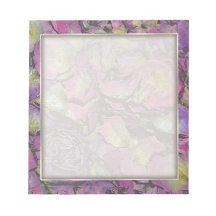 Lavender Rosa ros Petals Watercolor Anteckningsblock