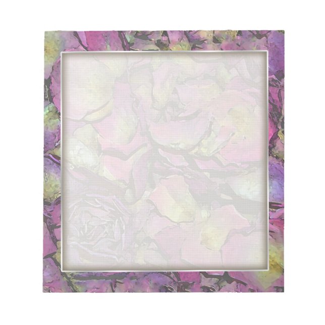 Lavender Rosa ros Petals Watercolor Anteckningsblock (Framsida)