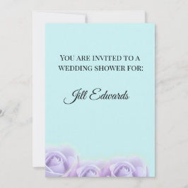 Lavender Rose Bridal Shower Invitation Inbjudningar
