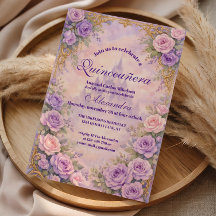 Lavender Rose Gold Garden Quinceañera