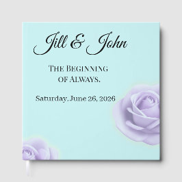 Lavender Rose Wedding Guest Book Gästböcker