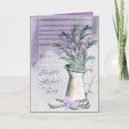 Lavender & Rosemary Watercolor Mors dag-kort Kort