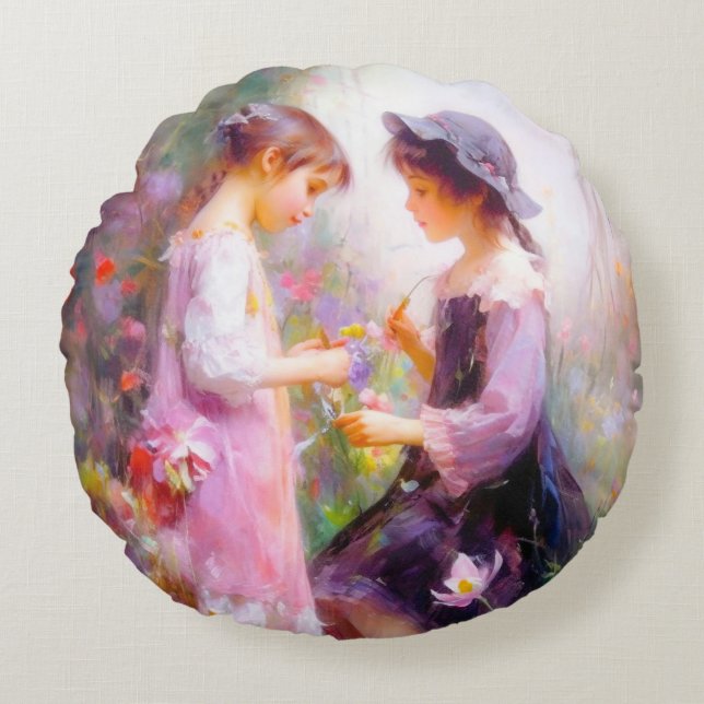 Lavender Rund Kudde (Framsidan)