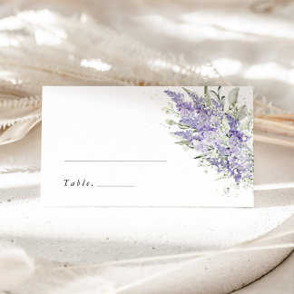 Lavender & Sage Green Floral Wedding Place Cards Placeringskort