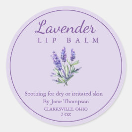 Lavender Salve/balm-etikett Runt Klistermärke